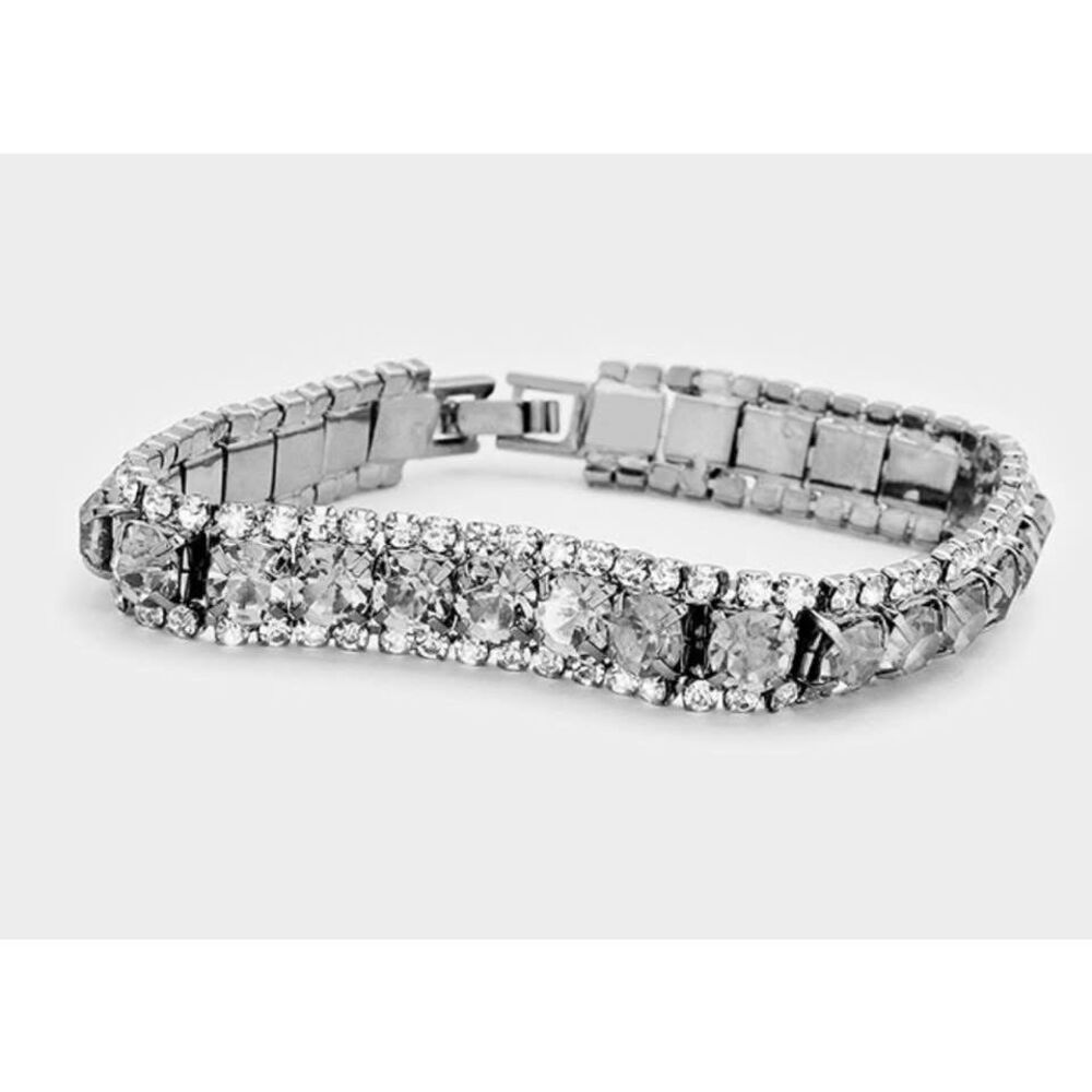 Brand New Boutique Womens Marquise Crystal Rhinestone Evening Bracelet - Picture 1 of 1